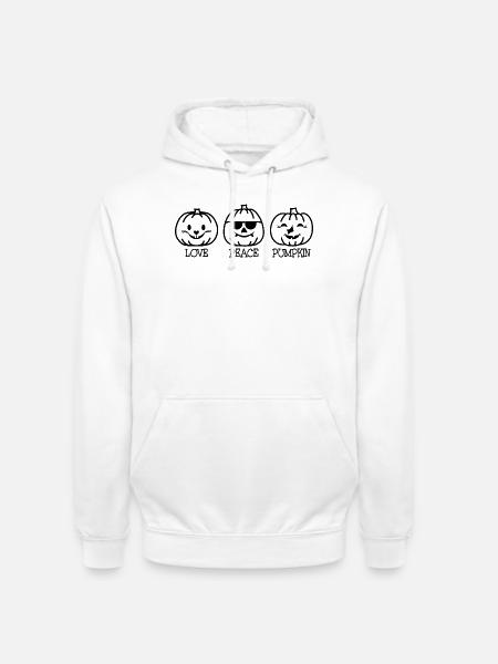 Love Peace Pumpkin - Unisex Hoodie - Weiß