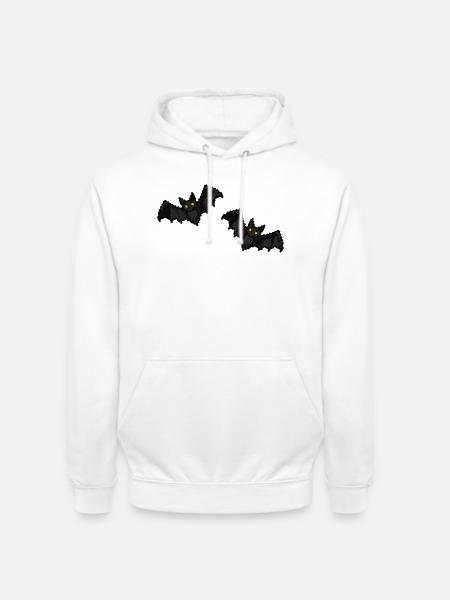 Fledermäuse im Nachtflug - Unisex Hoodie - Weiß