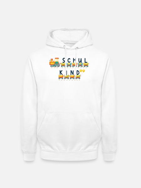 Schule 2026 Bunte Eisenbahn - Unisex Hoodie - Weiß