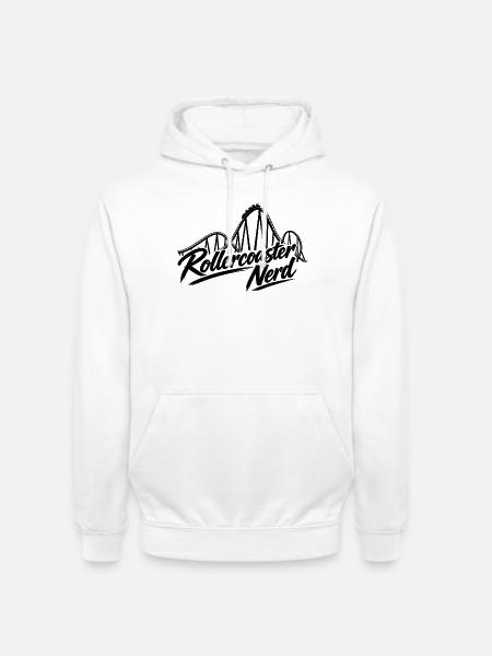 Rollercoaster Nerd - Unisex Hoodie - Weiß