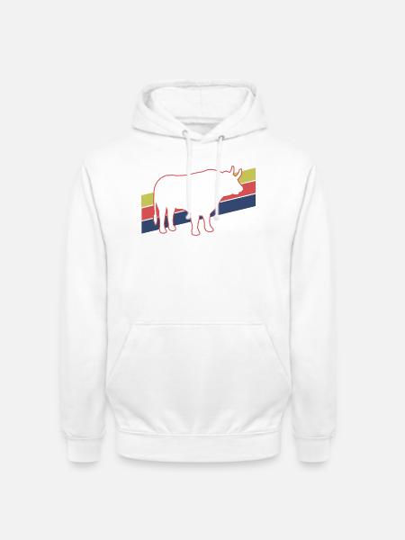 Stier Retro - Look - Unisex Hoodie - Weiß