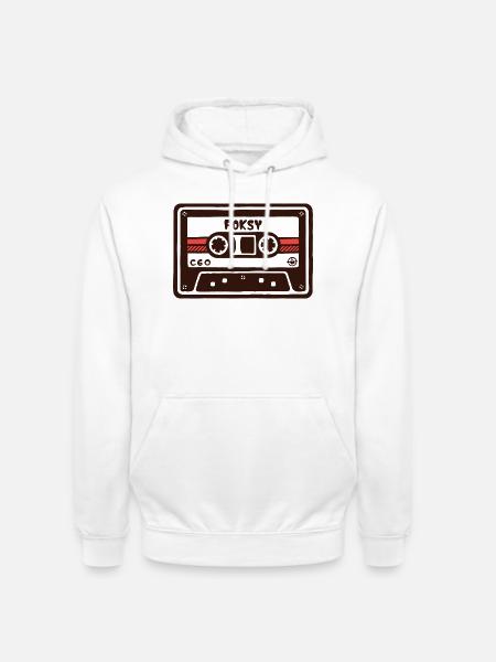 Retro C60 Kassetten-Comic-Kunst - Unisex Hoodie - Weiß