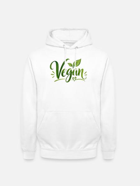Vegan - Veganer - fleischfrei - fleischlos - Unisex Hoodie - Weiß