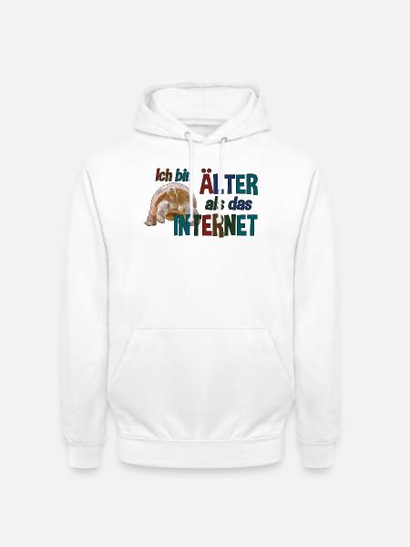Älter als das Internet - Schildkröte - Unisex Hoodie - Weiß