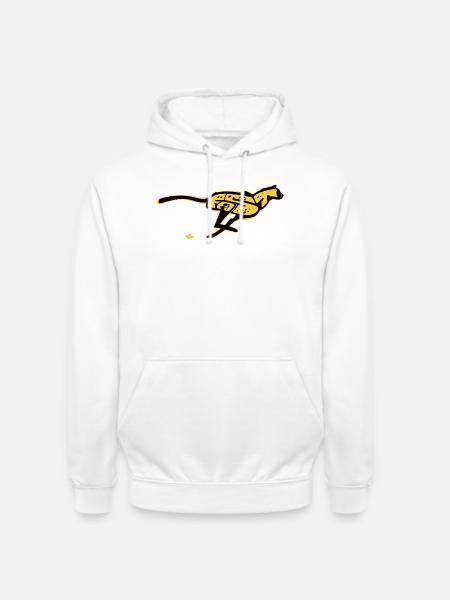Schnelles, gezogenes Wort - Unisex Hoodie - Weiß