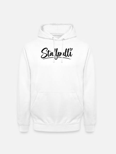 Stallpulli - Pferd - Reiterin - Stall - Pullover - Unisex Hoodie - Weiß
