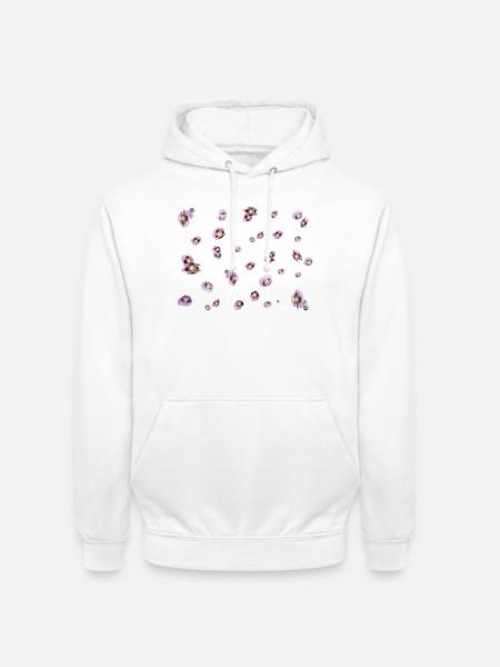 lila Mohn - Unisex Hoodie - Weiß