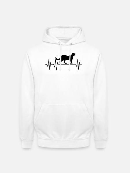 Gepard Heartbeat - Unisex Hoodie - Weiß