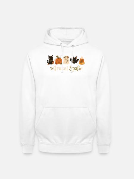 Grusel Spaß – Süße Halloween Freunde - Unisex Hoodie - Weiß