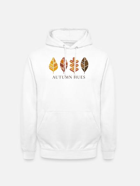 Autumn Hues – Herbstblätter - Unisex Hoodie - Weiß