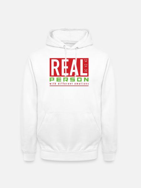 Real Person - Unisex Hoodie - Weiß
