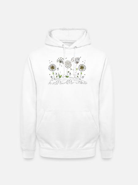 Blumen - Unisex Hoodie - Weiß