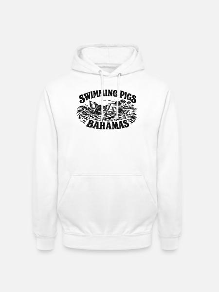 Swimming Pigs Bahamas Sunset - Unisex Hoodie - Weiß