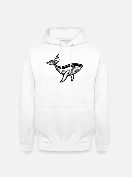 Buckelwal - Unisex Hoodie - Weiß