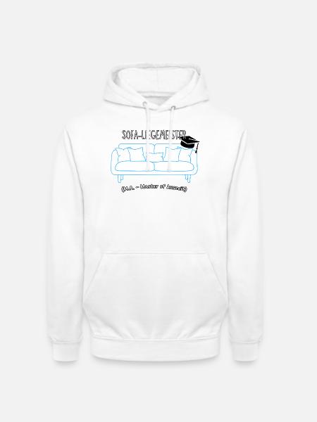 Sofa-Liegemeister: Master der Auszeit - Unisex Hoodie - Weiß
