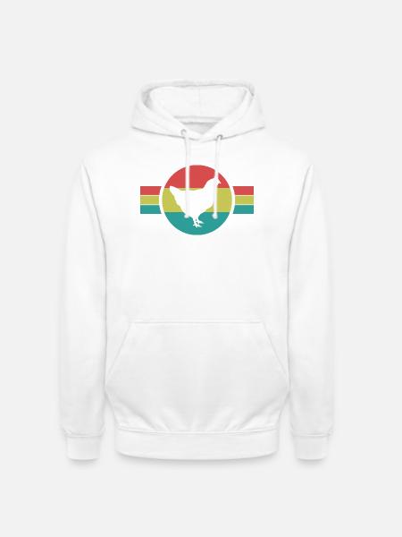 Huhn Retro Silhouette - Unisex Hoodie - Weiß