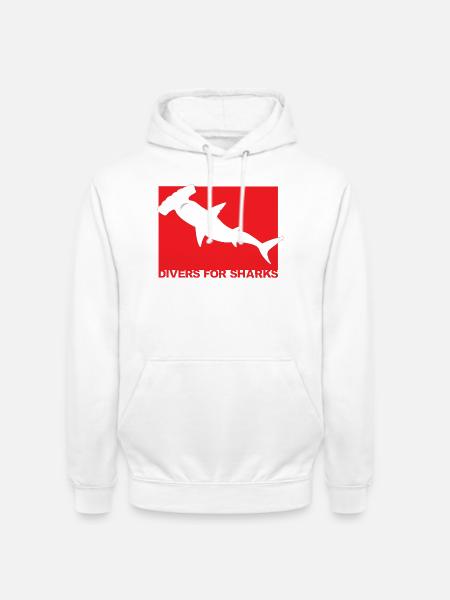 Taucher für Haie - Unisex Hoodie - Weiß