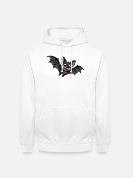 Niedliche Fledermaus Cartoon - Unisex Hoodie - Weiß