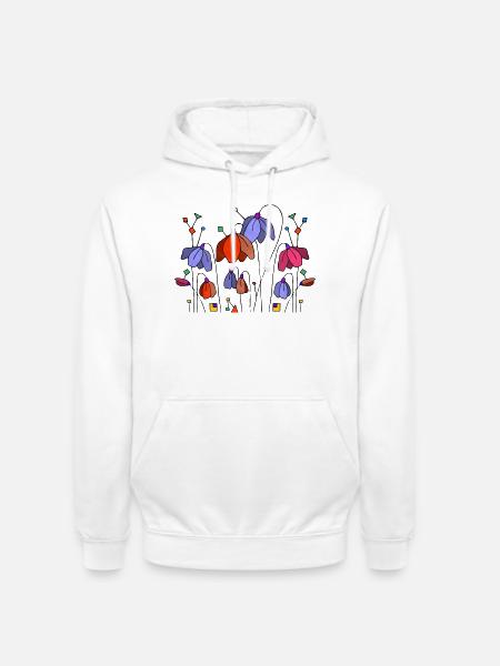 Blumen - Unisex Hoodie - Weiß