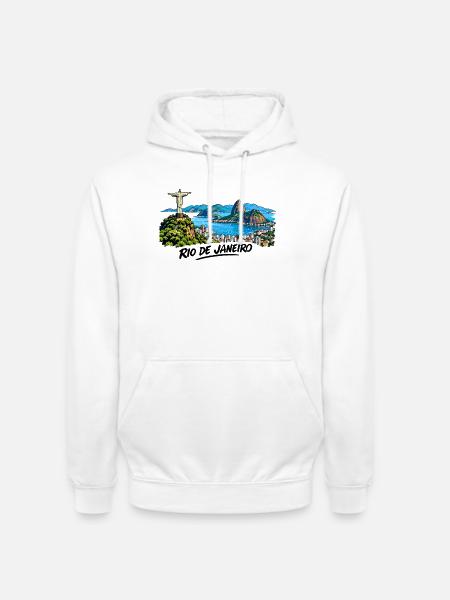 Rio Panorama City - Unisex Hoodie - Weiß