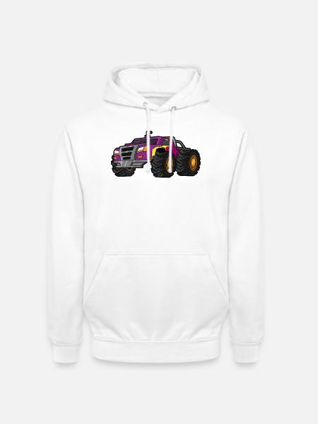 Monstertruck Big Wheels - Unisex Hoodie - Weiß