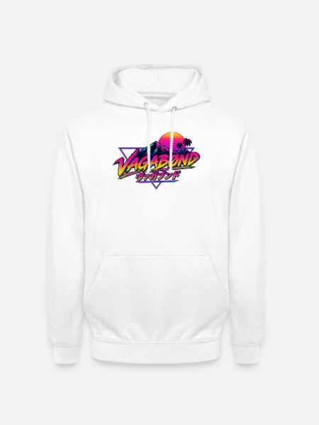 Vagabond Retro Neon Landschaft - Unisex Hoodie - Weiß