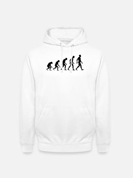 Evolution des Menschen Silhouetten - Unisex Hoodie - Weiß