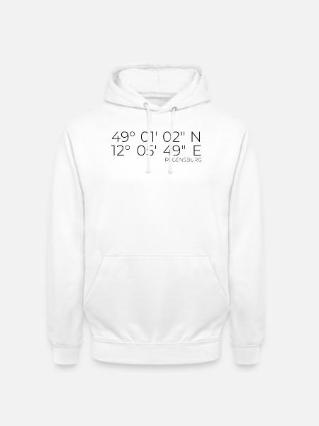 coordinates Regensburg - Unisex Hoodie - white