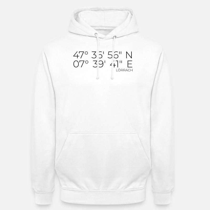 Coordinates Lörrach - Unisex Hoodie - white