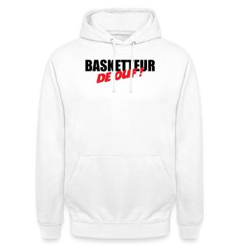 Basketballspieler der Welt – spaßige Leidenschaftssportleistung - Unisex Hoodie - Weiß - Vorne - AI Model Male 185 dark (185cm) & AI Model Female 172 dark (172cm)