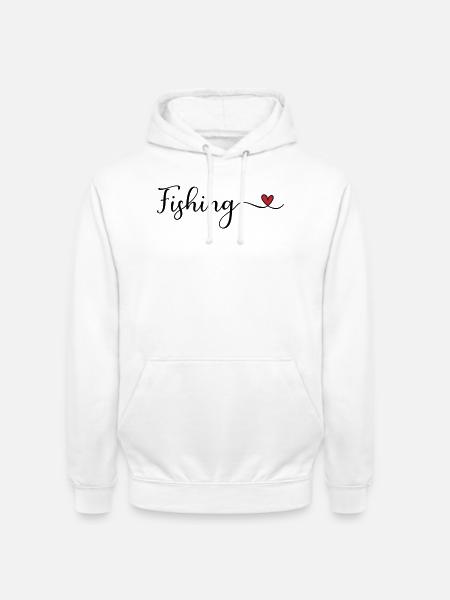 Pêche - Sweat-shirt à capuche unisexe - blanc