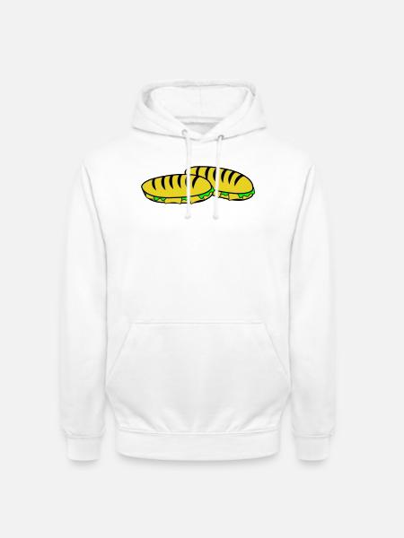 Sandwich Slipper Motiv - Unisex Hoodie - Weiß