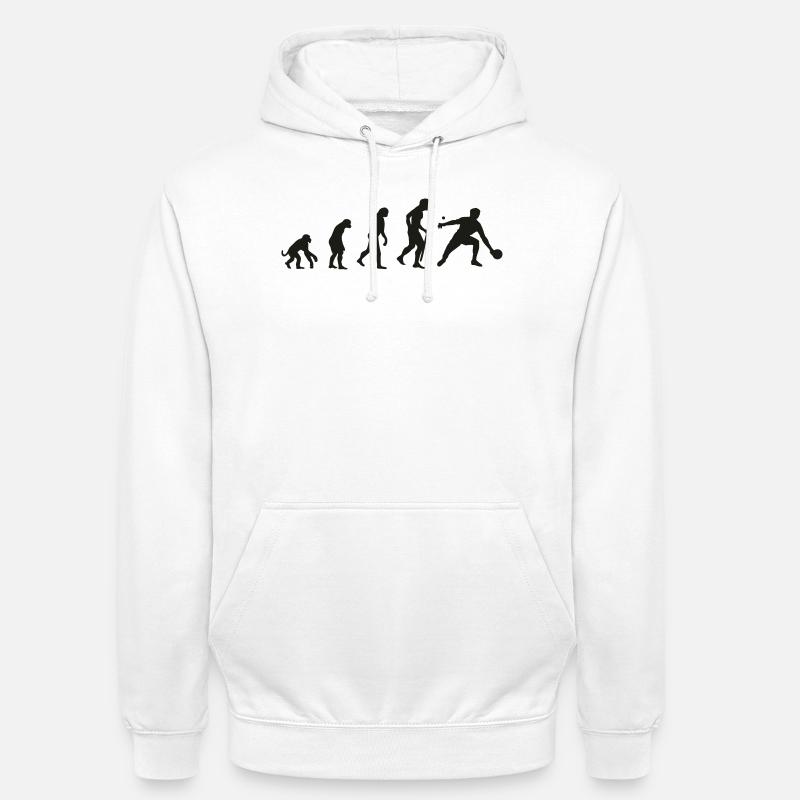 Evolution de ping-pong / tennis de table - Sweat-shirt à capuche unisexe - blanc