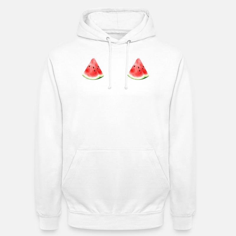 Pastèque pastèque  - Sweat-shirt à capuche unisexe - blanc