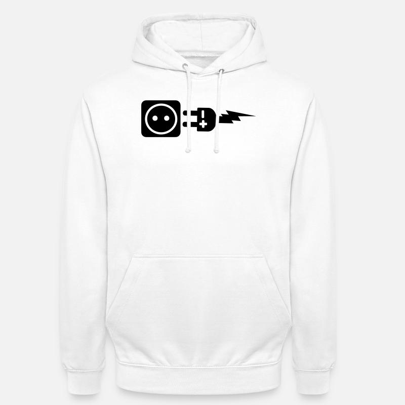 Branchez plus et moins - Sweat-shirt à capuche unisexe - blanc