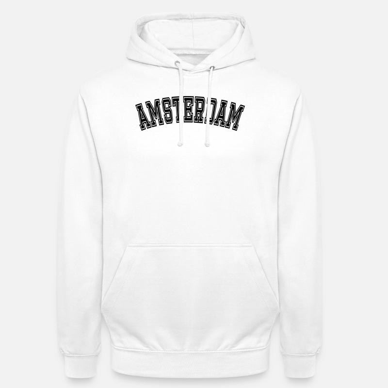 Conception AMSTERDAM - Sweat-shirt à capuche unisexe - blanc