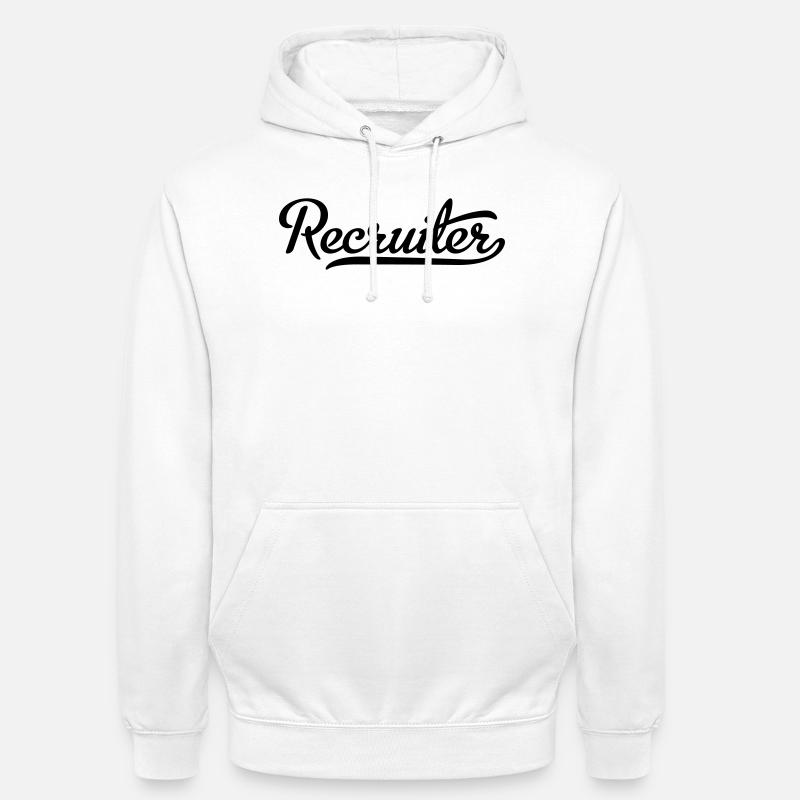 Recruteur - Sweat-shirt à capuche unisexe - blanc