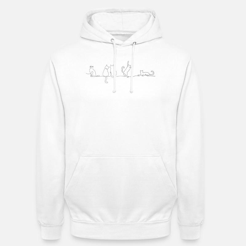 Chat chat chat - Sweat-shirt à capuche unisexe - blanc