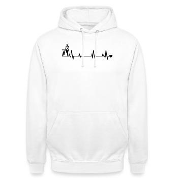 Bicycle - Unisex Hoodie - white - Front - AI Model Male 185 dark (185cm) & AI Model Female 172 dark (172cm)