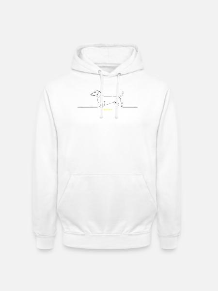 Dachshund Stur Line Art Saying - Unisex Hoodie - white