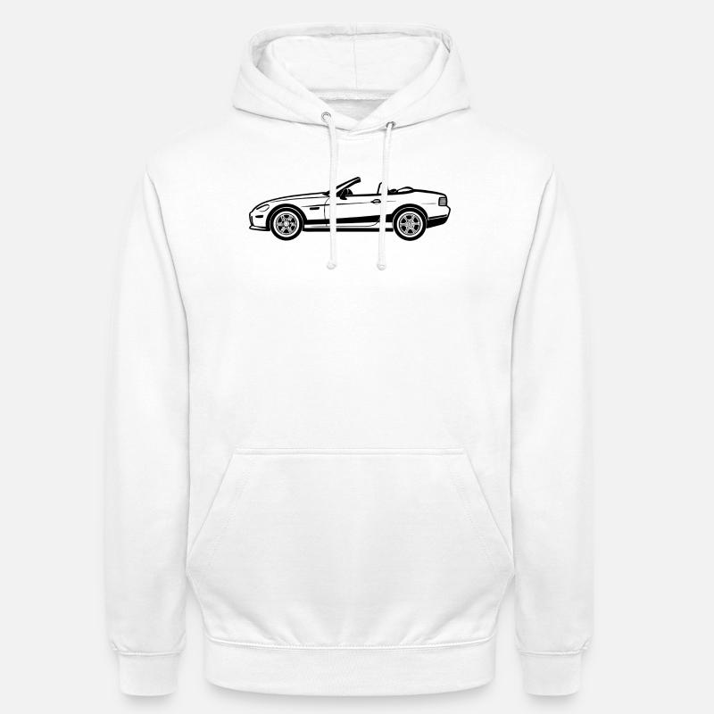 Voiture décapotable - Sweat-shirt à capuche unisexe - blanc