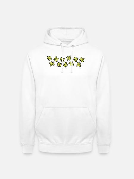 Ahornblatt Blätter Laub - Unisex Hoodie - Weiß