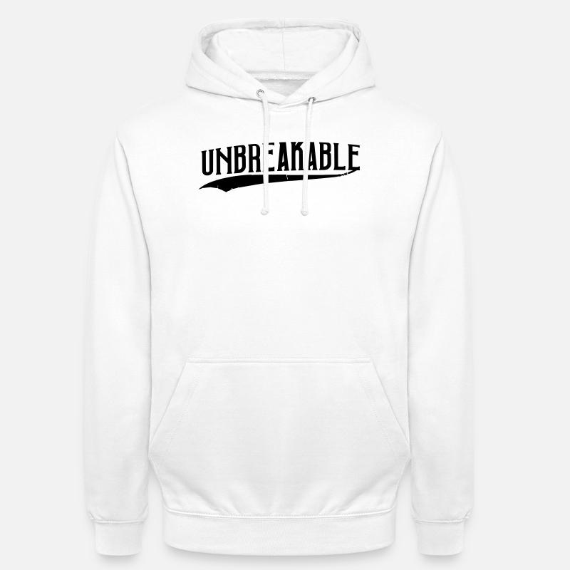 unbreakable inexorable strong training populaire - Sweat-shirt à capuche unisexe - blanc