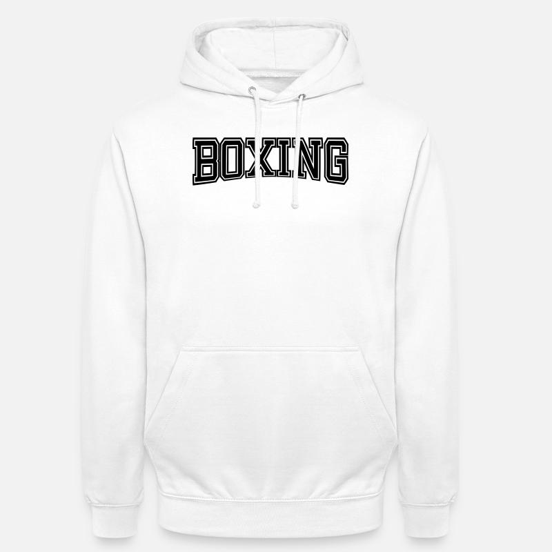 BOXING Design Old School - Sweat-shirt à capuche unisexe - blanc