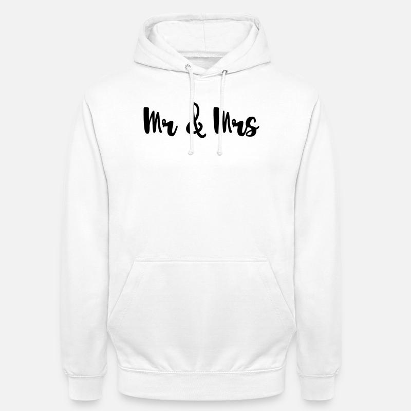 Mr & Mrs Design pour les mariages - Sweat-shirt à capuche unisexe - blanc