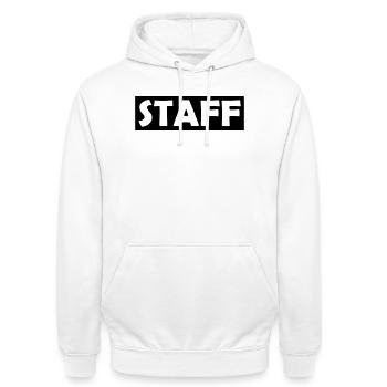 Personnel - Sweat-shirt à capuche unisexe - blanc - Devant - AI Model Male 185 dark (185cm) & AI Model Female 172 dark (172cm)