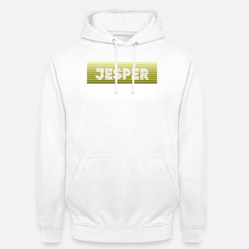 Nom : Jesper - Sweat-shirt à capuche unisexe - blanc