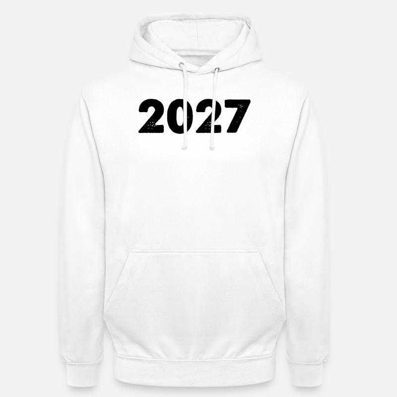 2027 - Sweat-shirt à capuche unisexe - blanc