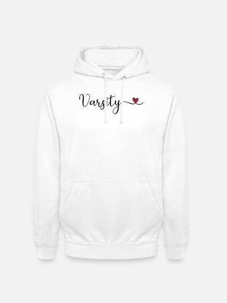 Varsity Heart Design - Unisex Hoodie - Weiß