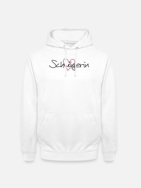 Schwägerin Herz Geschenk Junggesellenabschied - Unisex Hoodie - Weiß